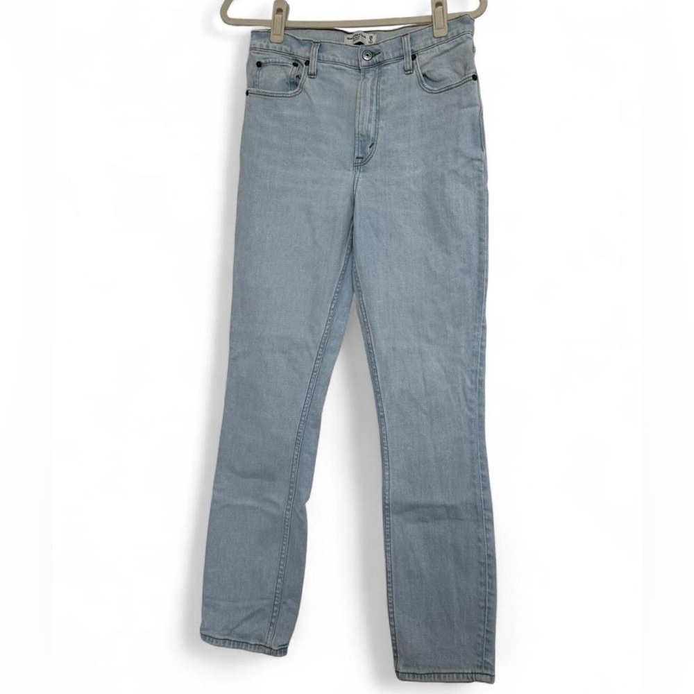 Abercrombie & Fitch Women's Straight Leg Jeans - Light Blue